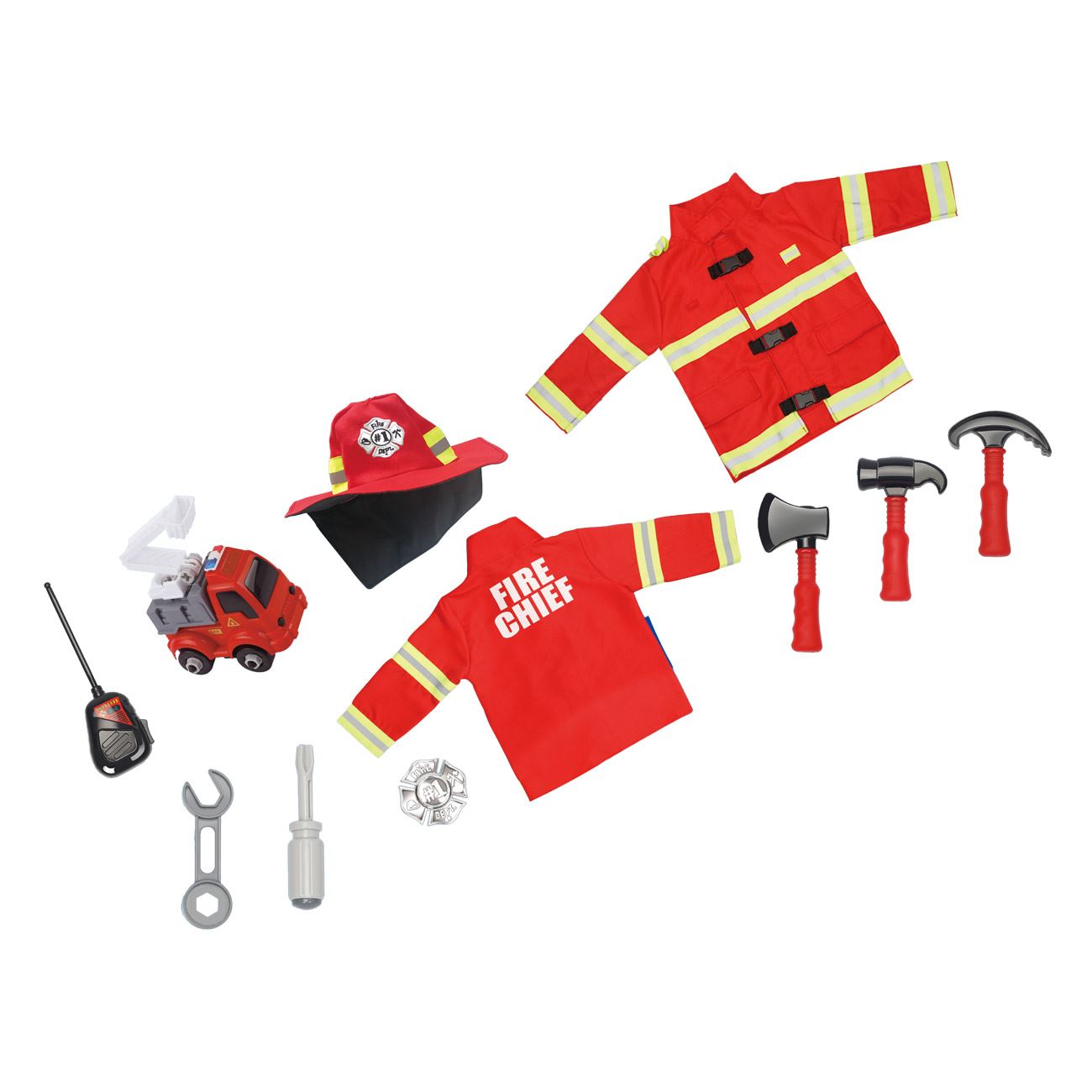 Costum Deghizare Pompier cu Accesorii pentru Copii - poza 2