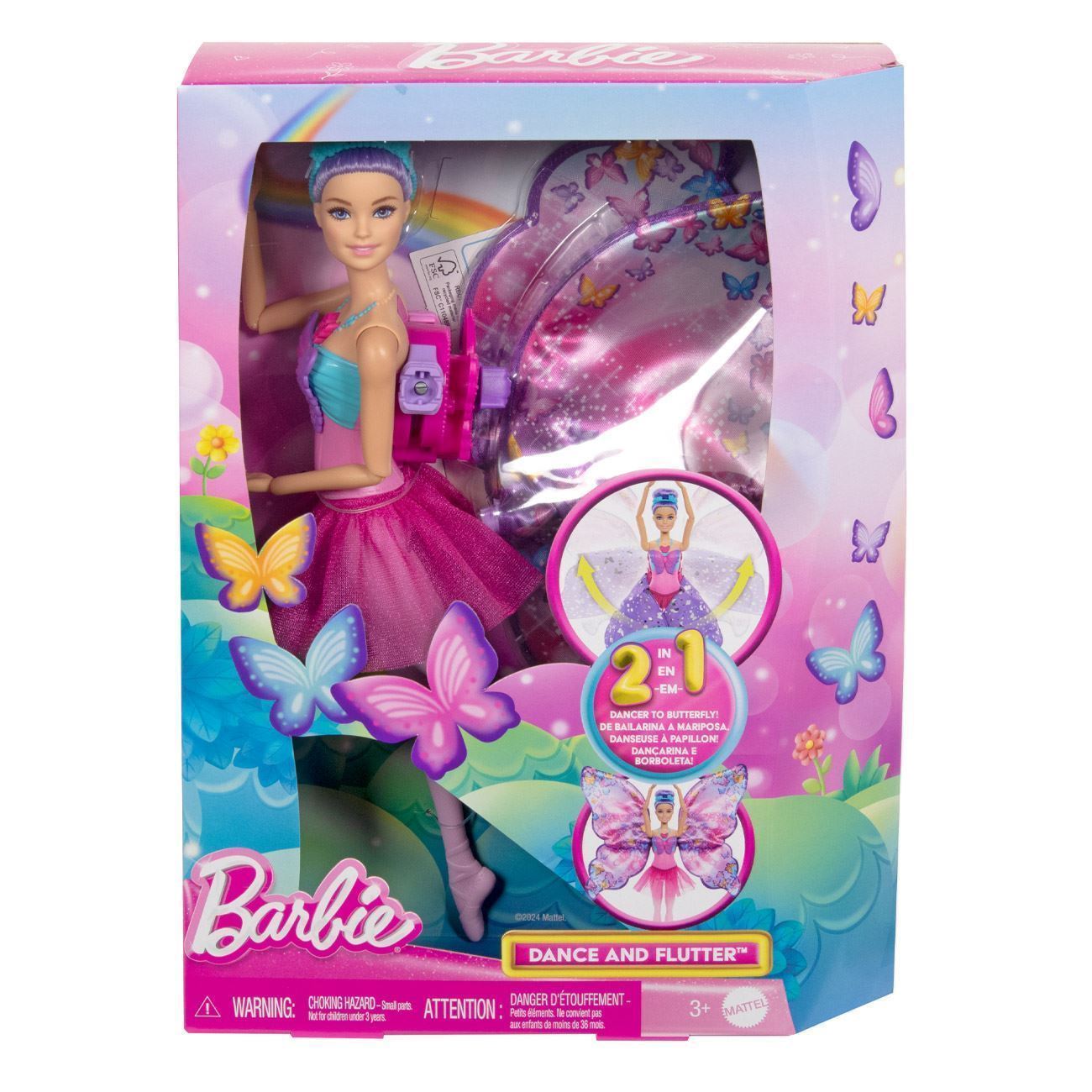 Papusa Barbie Balerina Transformare in Fluture - Mattel - poza 2