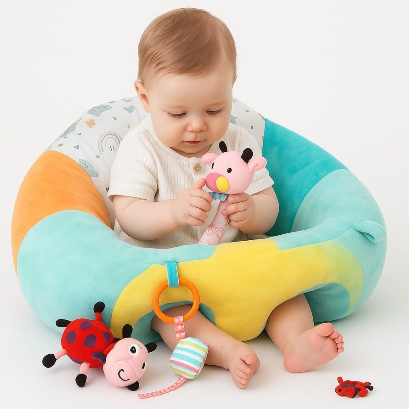 Fotoliu de Plus Colorat pentru Bebelusi - Honey Baby