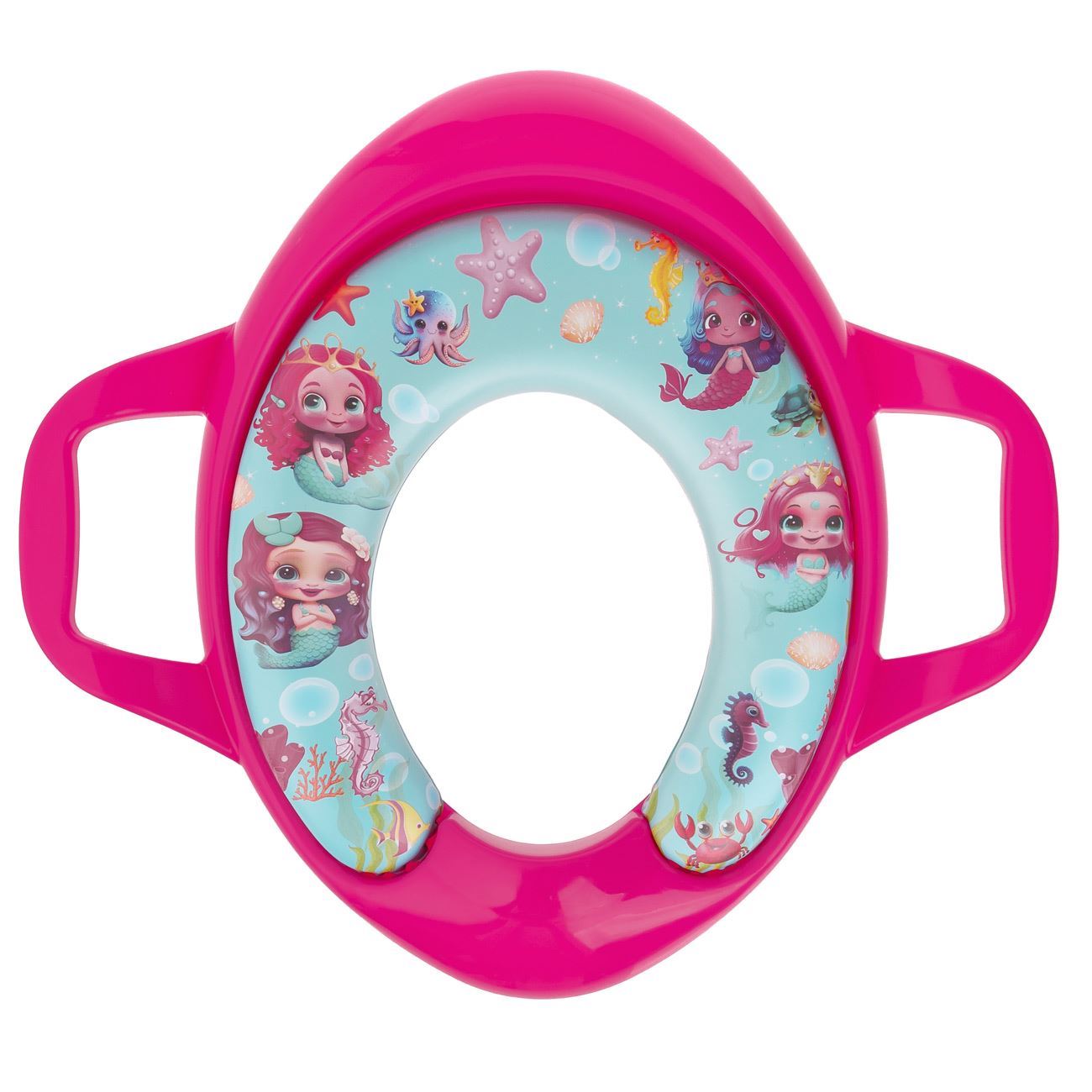 Reductor WC din Plastic Fucsia Model Sirene & Manere 35x30cm - Honey Baby