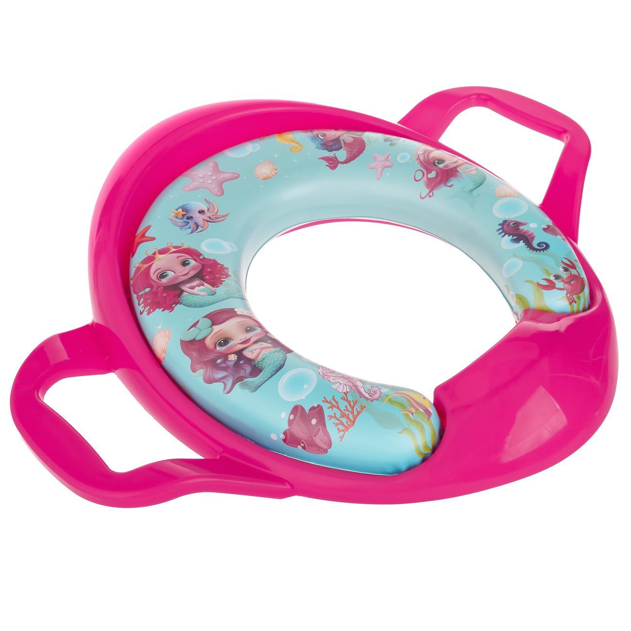 Reductor WC din Plastic Fucsia Model Sirene & Manere 35x30cm - Honey Baby - poza 2