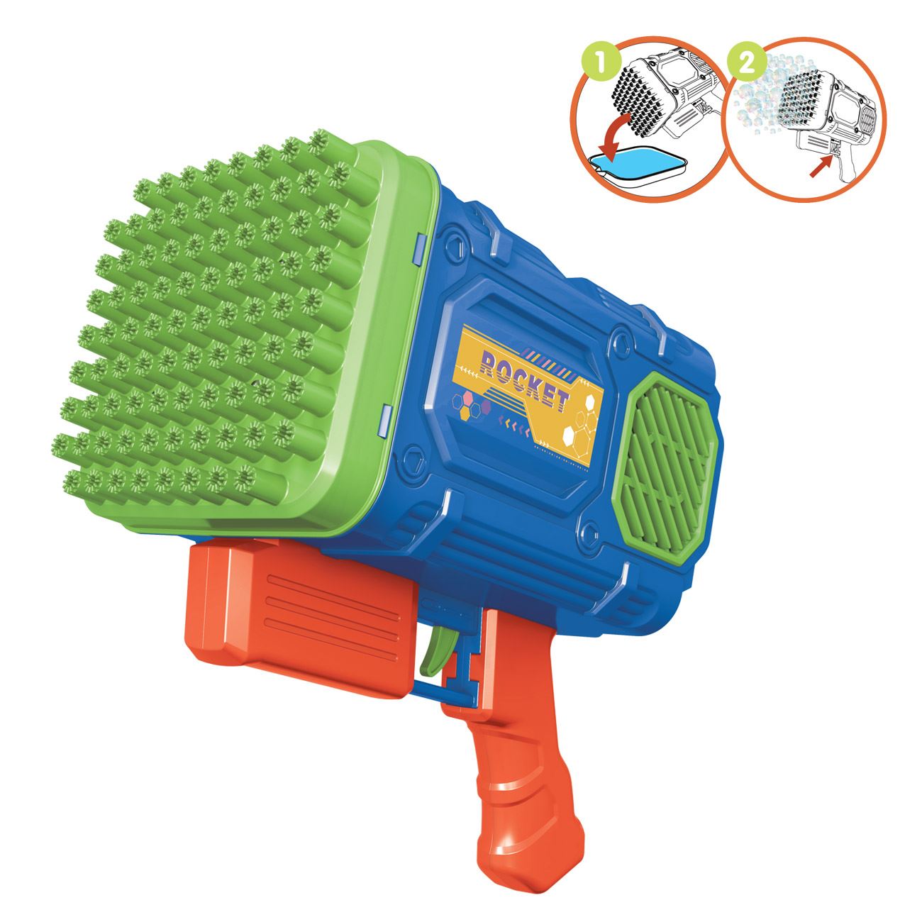 Jucarie Baloane de Sapun Mitraliera Bleu Verde Lime Portocalie & Rezerva 100ml - poza 2