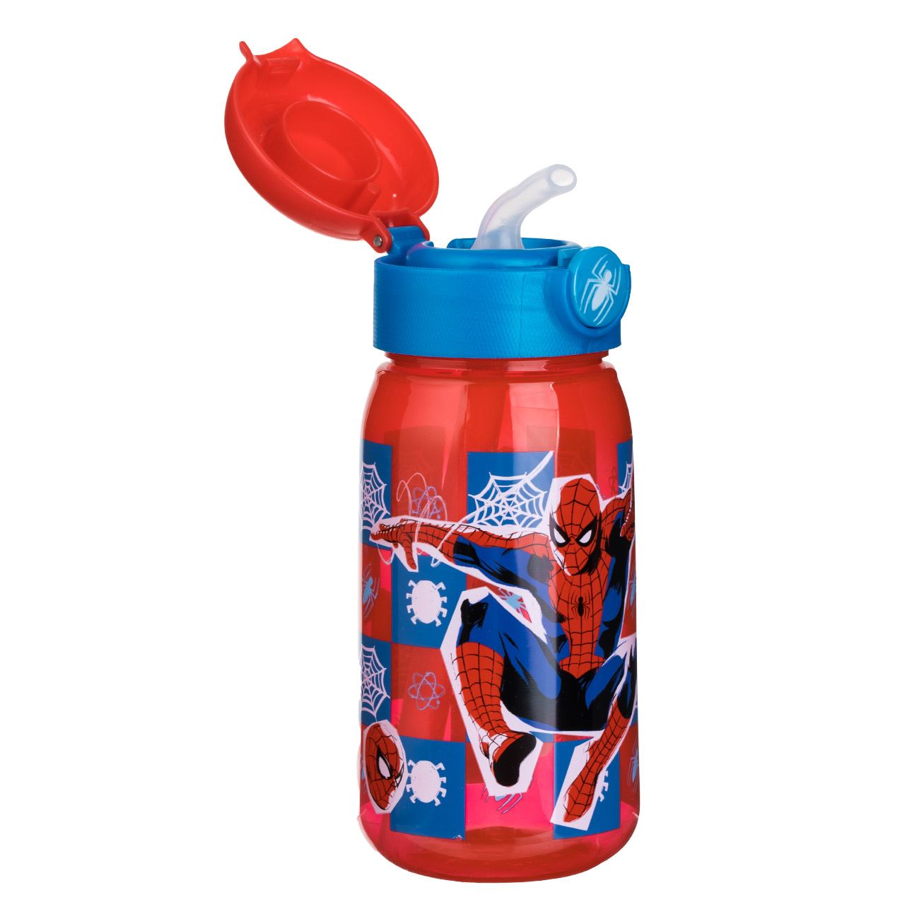 Sticla Apa Pop Up din Plastic cu Model Spiderman 510ml - poza 2