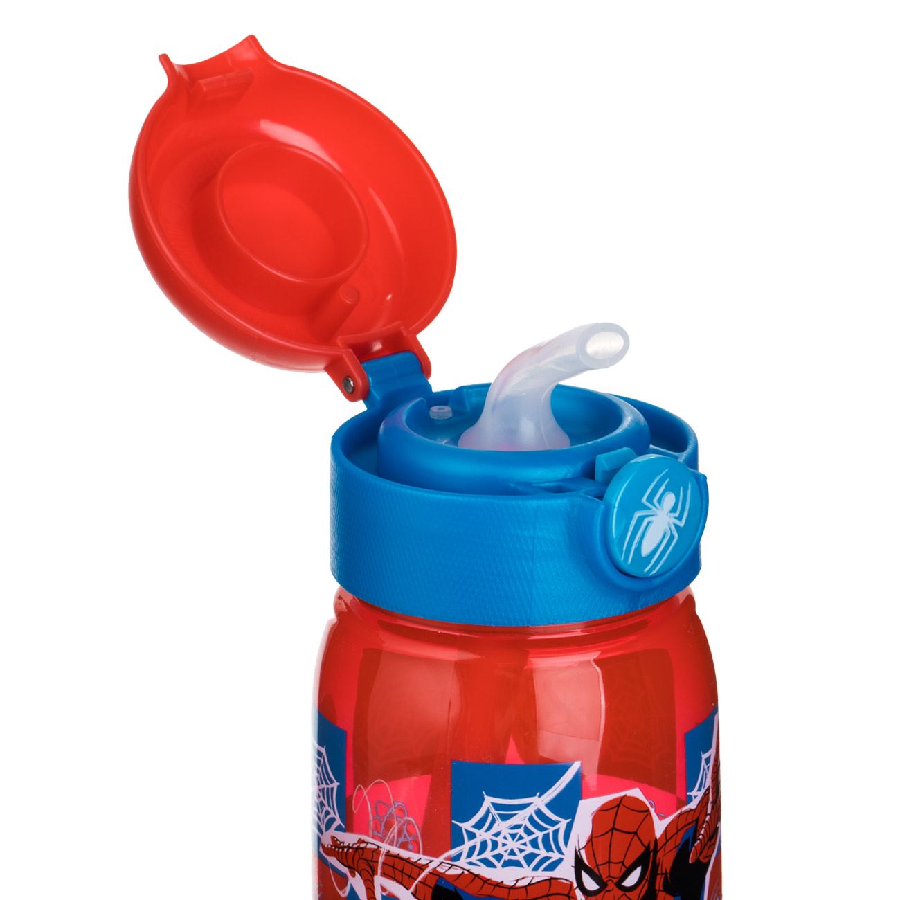 Sticla Apa Pop Up din Plastic cu Model Spiderman 510ml - poza 3