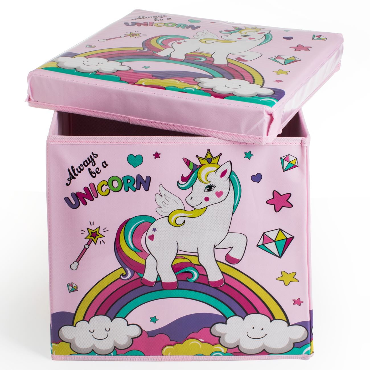 Cutie de Depozitare Taburet Unicorn 30x30x30cm - poza 3