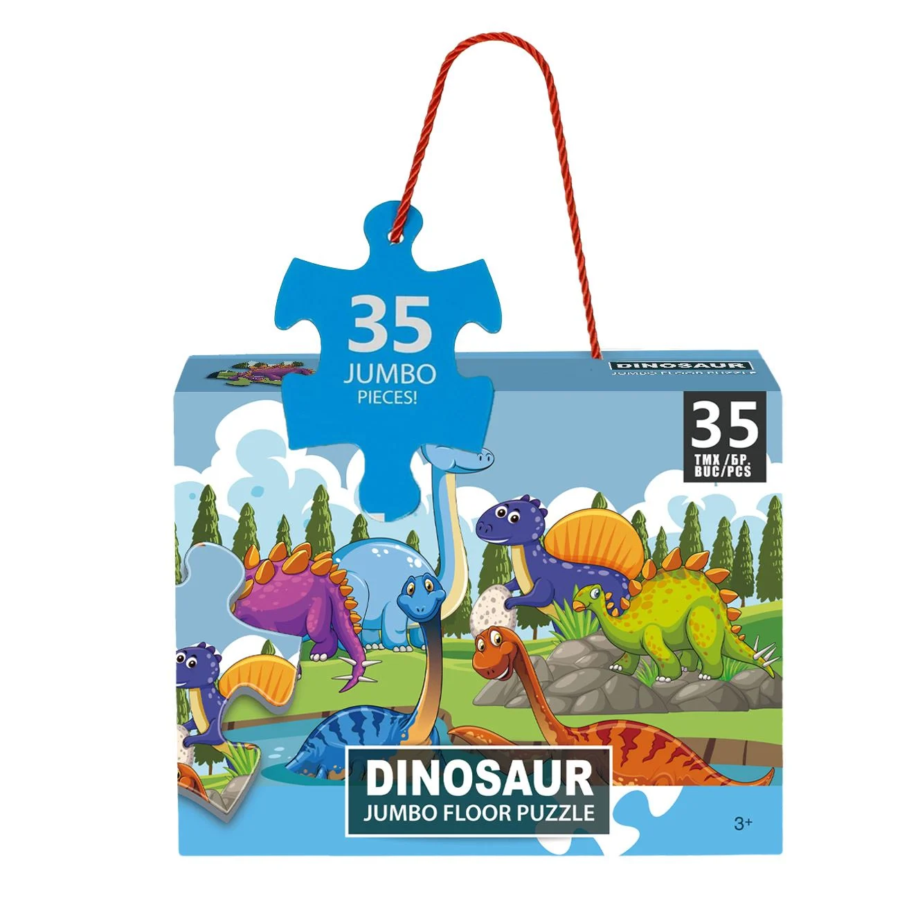 Puzzle Dinozauri pe Lac (35 de piese Jumbo) - poza 2