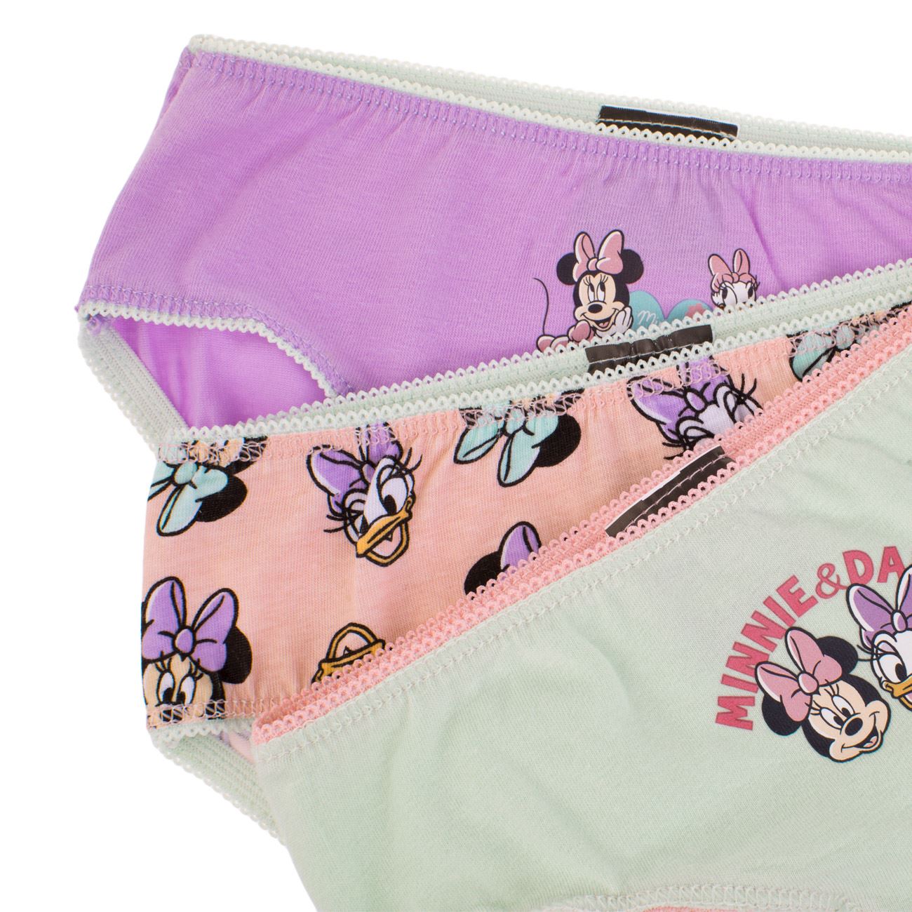 Set Chiloti Colorati cu Imprimeu Minnie Mouse pentru Copii - 3 perechi