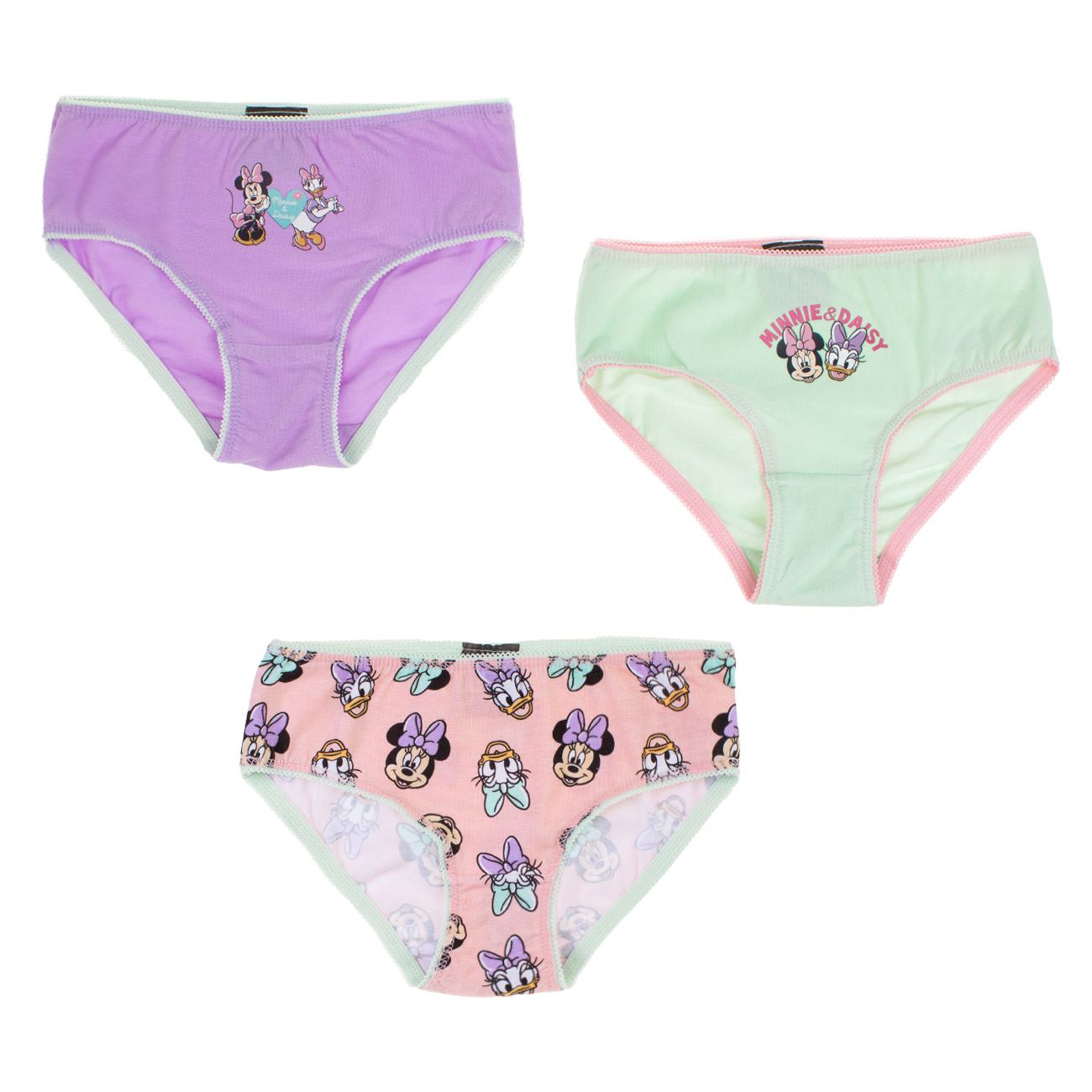 Set Chiloti Colorati cu Imprimeu Minnie Mouse pentru Copii - 3 perechi - poza 2