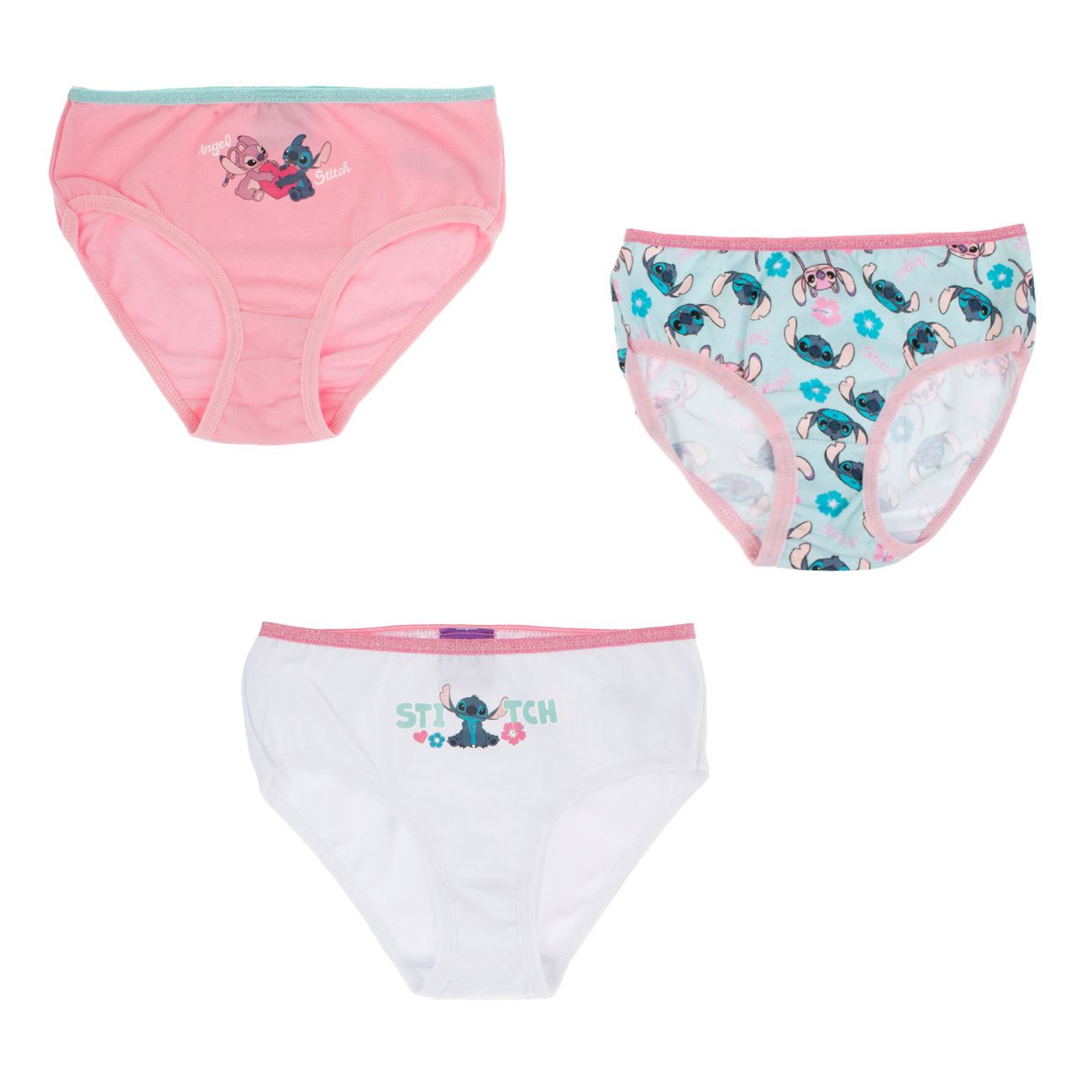 Set Chiloti Colorati cu Imprimeu Lilo & Stitch pentru Copii - 3 perechi - poza 2