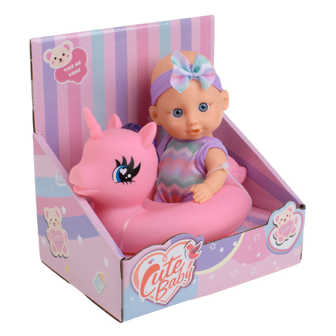 Papusa Bebelus Roz Unicorn - poza 2