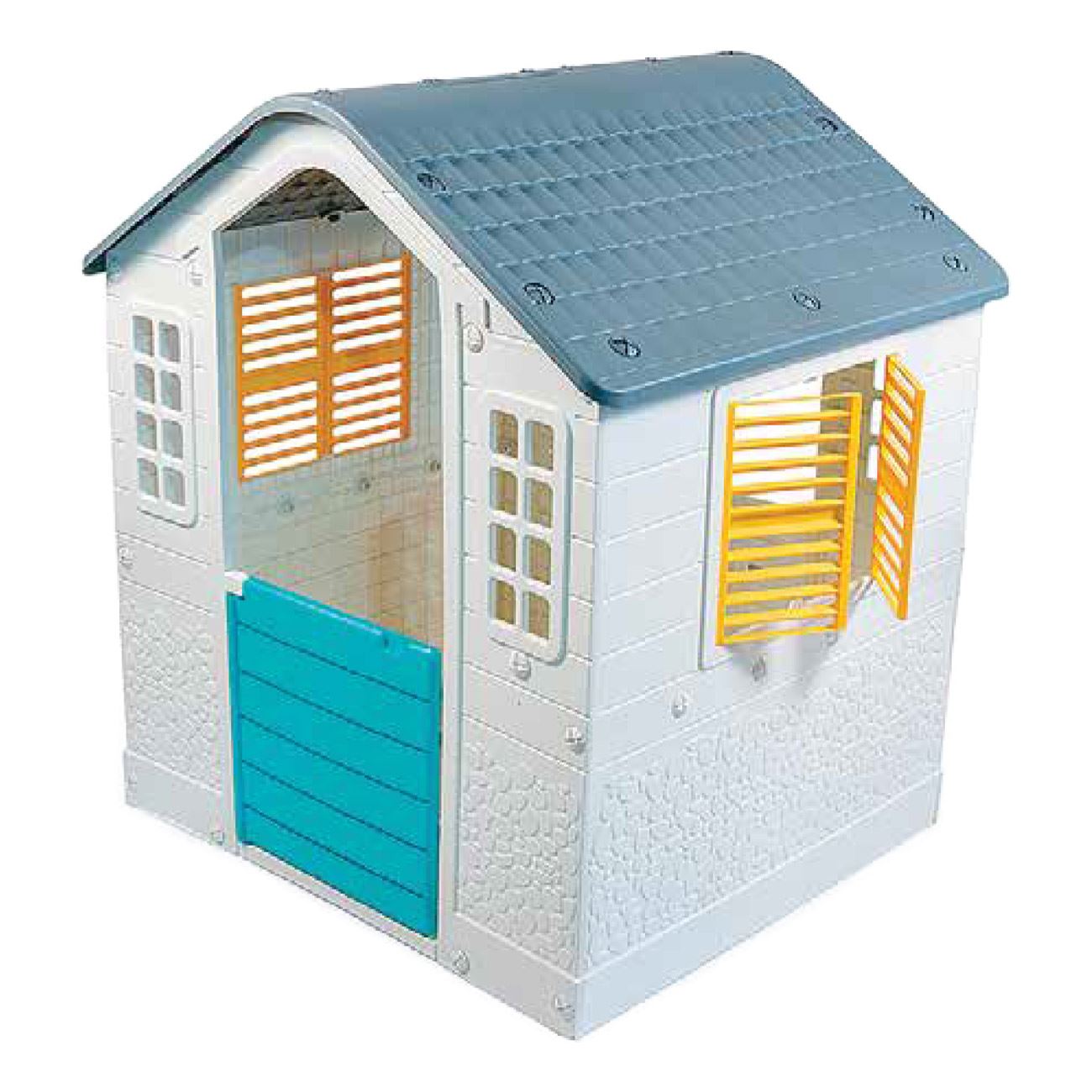 Casa de Joaca Gri Verde pentru Copii 109x95x87.5cm - poza 2