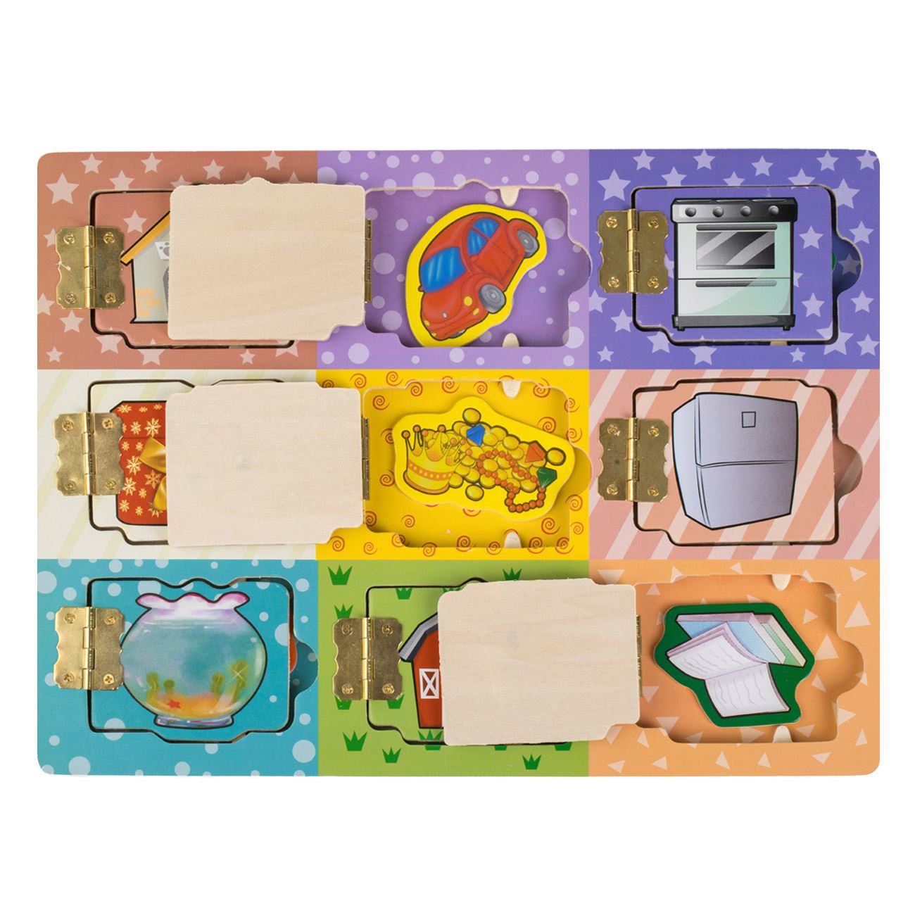 Puzzle din Lemn cu Usi & Obiecte 30x22.5cm - poza 2