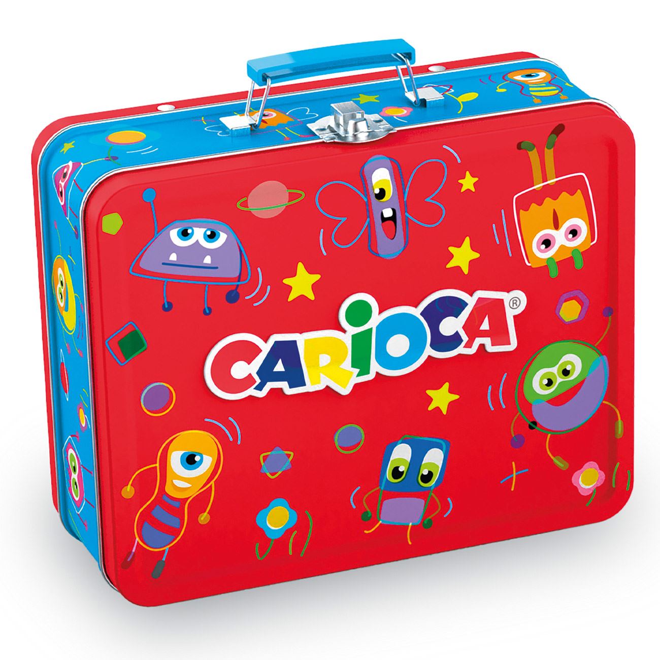 Set cu 80 de Carioci cu Varf Subtire Carioca & Bloc de Desen in Cutie Metalica - 80 de piese - poza 2