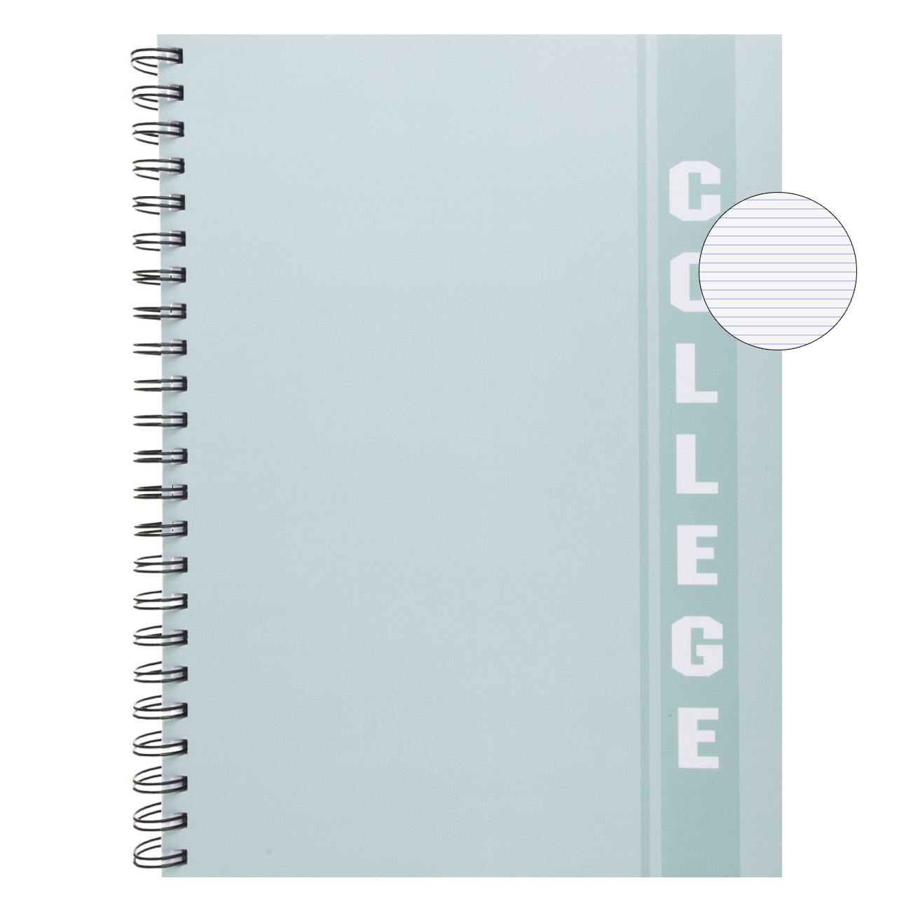 Caiet A4 Dictando Verde Menta "College" cu Spirala & 4 Subiecte - 128F