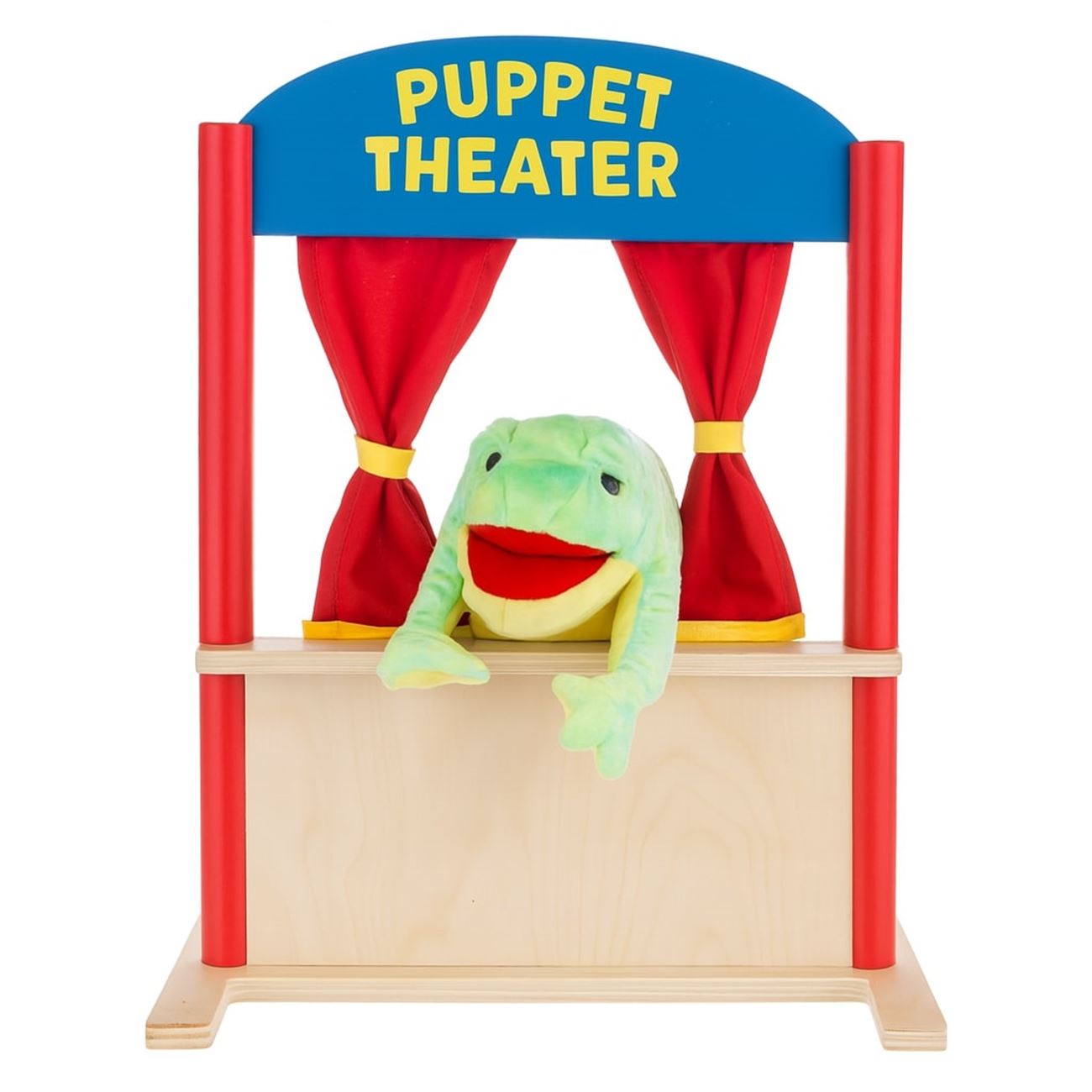 Figurina din Plus Broscuta Verde pentru Teatrul de Papusi 42cm - poza 2