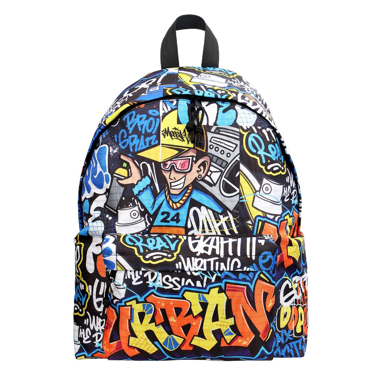 Ghiozdan Colorat cu Model Graffiti 32x14x42cm