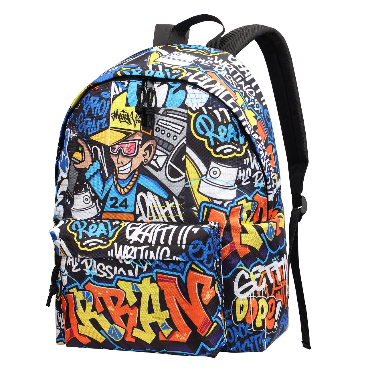 Ghiozdan Colorat cu Model Graffiti 32x14x42cm - poza 2