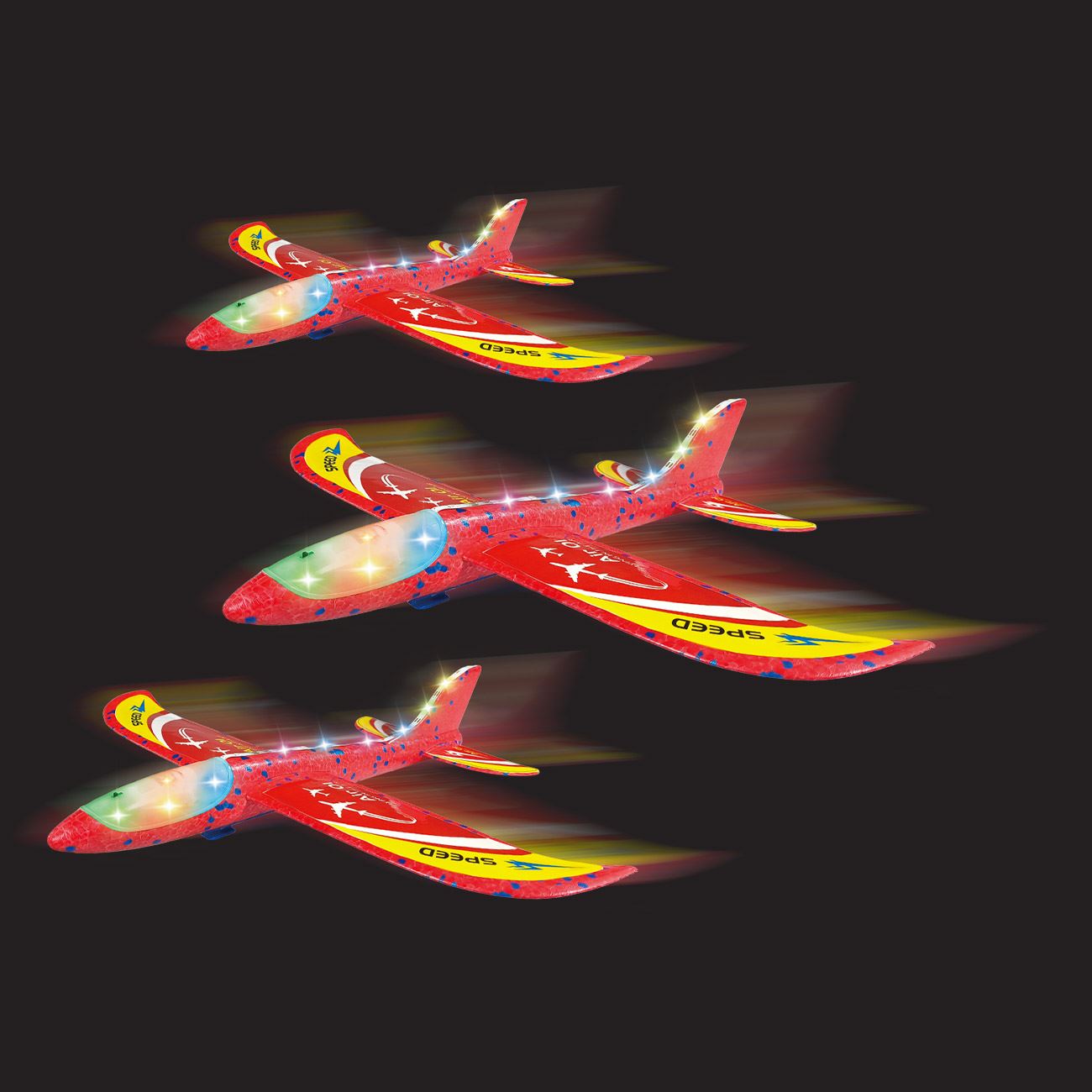 Arma Lansator Avion Rosu cu Lumina 33cm - poza 3