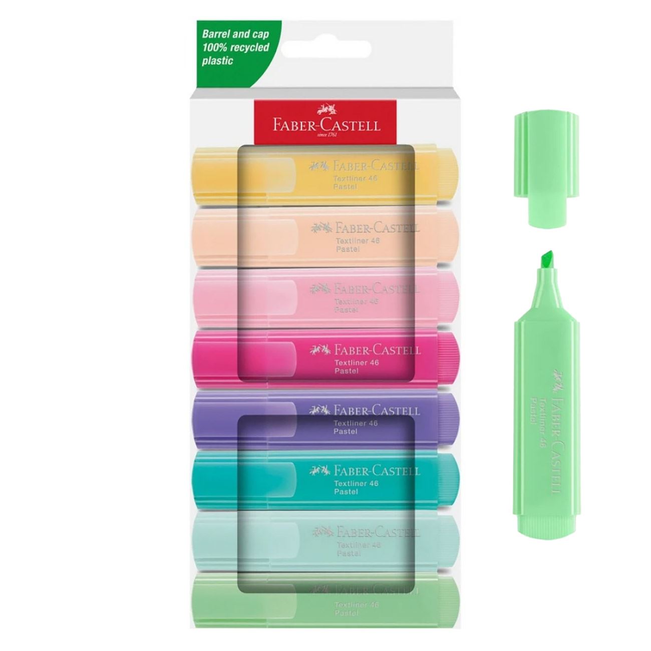 Set Evidentiatoare de Culori Pastel Faber Castell - 8buc