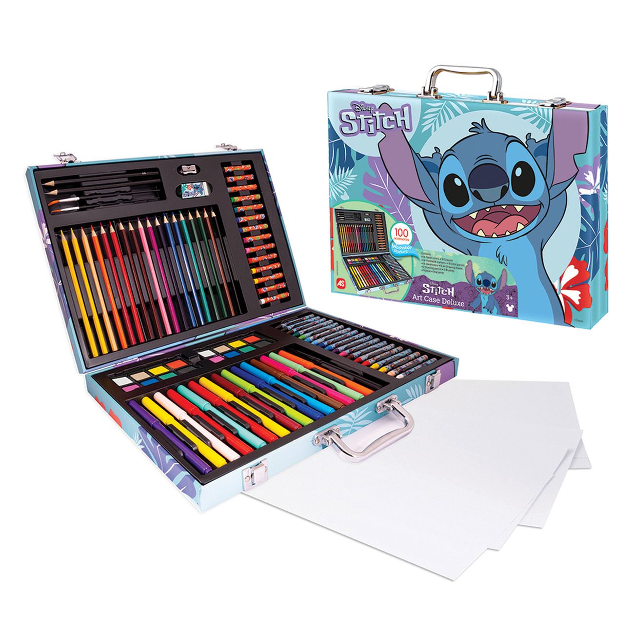 HappiHobbi Kit de Colorat Deluxe Disney Stitch cu 100 de Accesorii - AS - poza 4