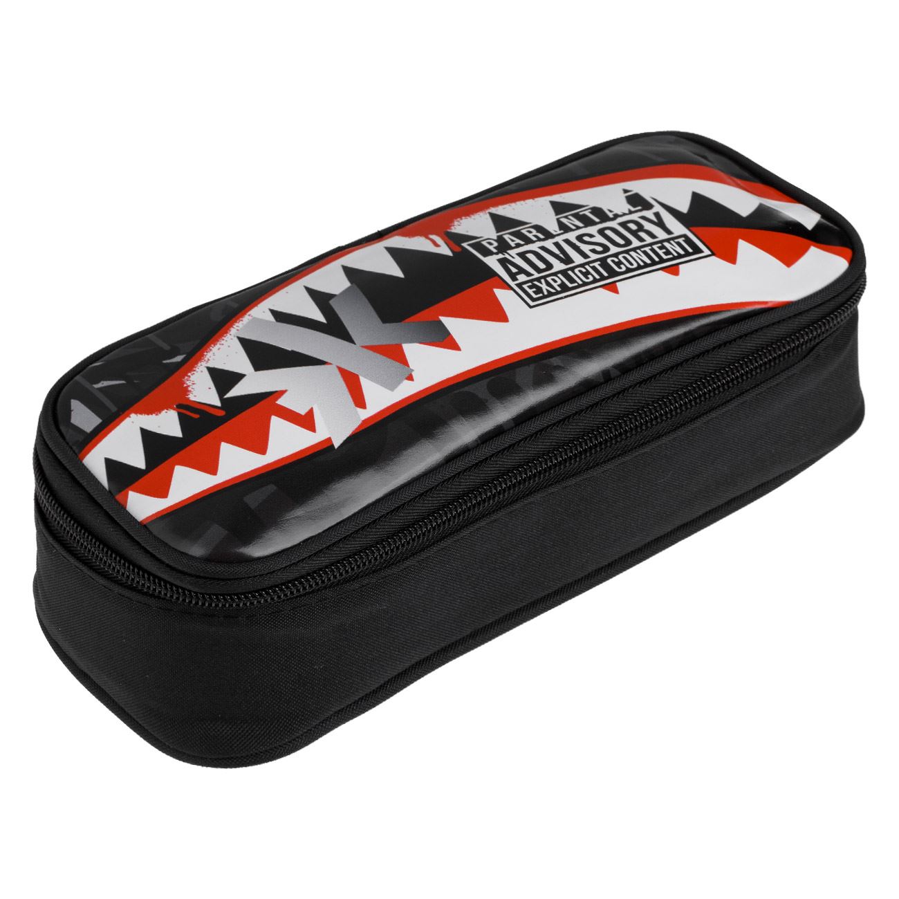 Penar Tub Negru Rosu cu Model Dinti de Rechin 23x5x10cm - Decks