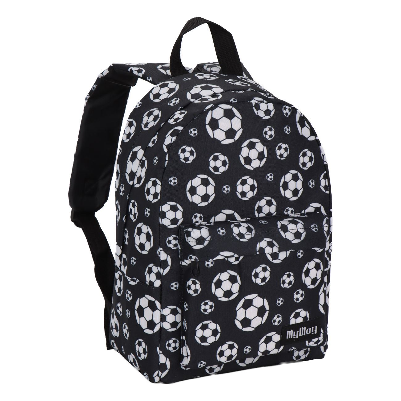 Rucsac Gradinita Negru cu Model Fotbal - My Way - poza 2