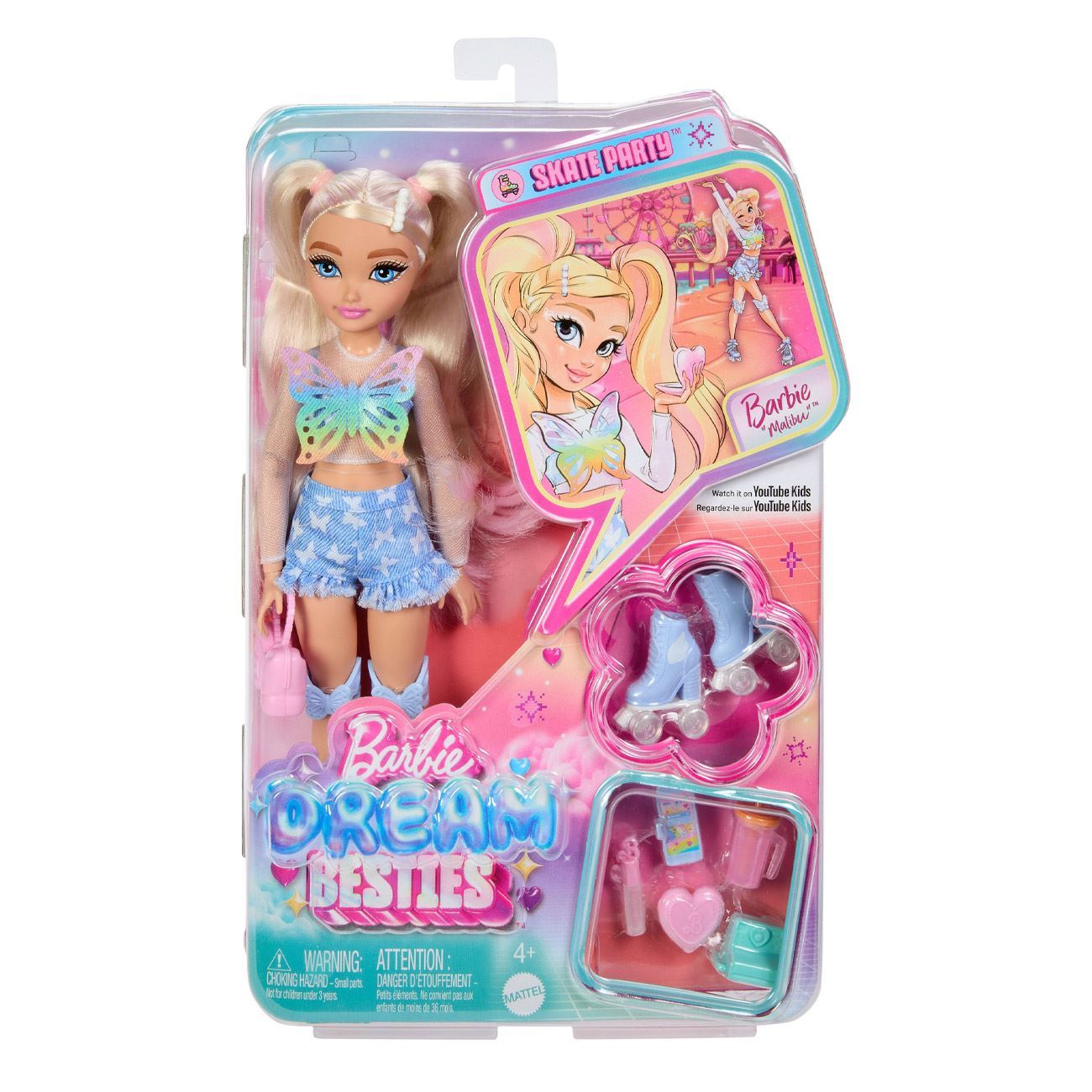 Papusa Barbie Dream Besties Roller Skate Malibu - Mattel