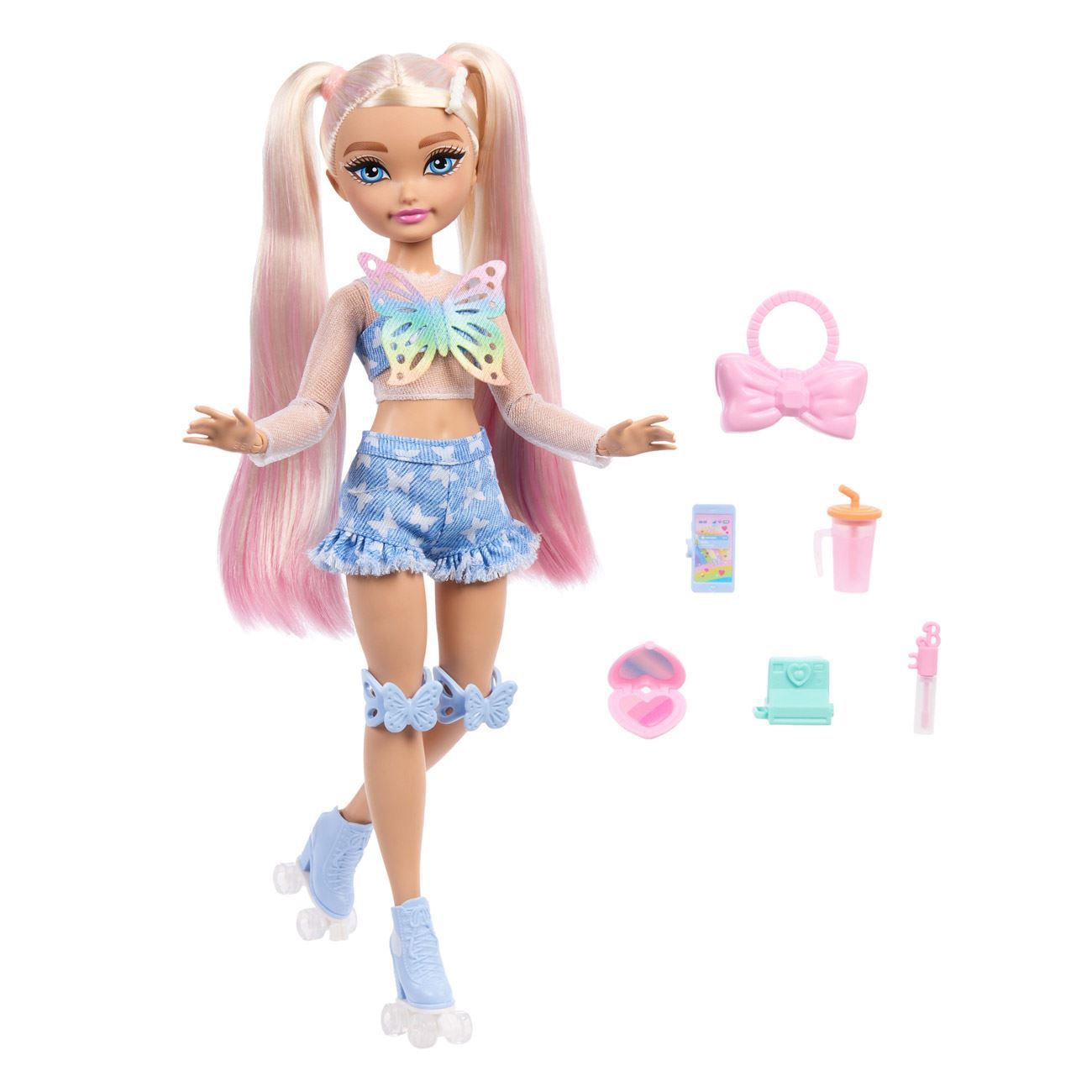Papusa Barbie Dream Besties Roller Skate Malibu - Mattel - poza 4