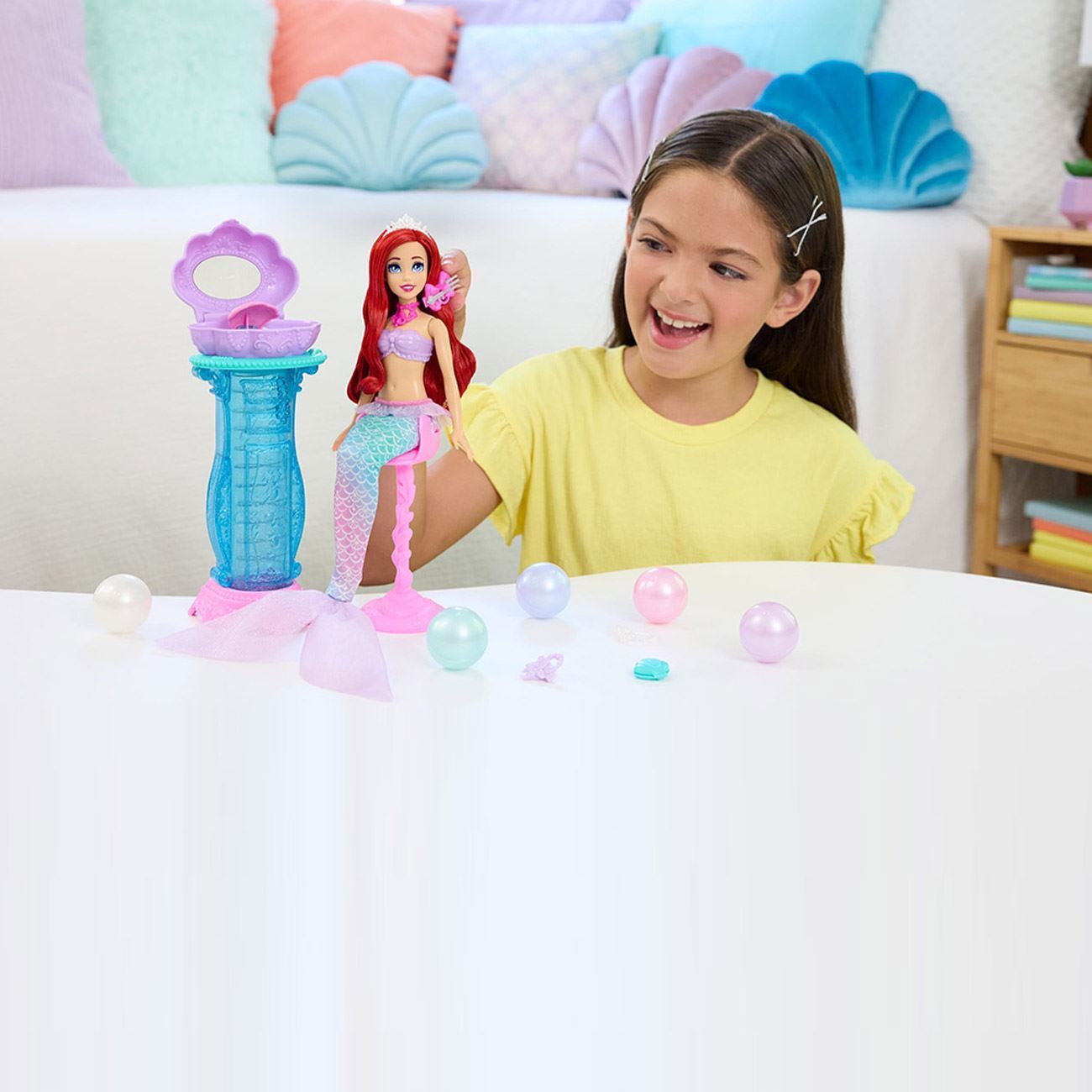 Papusa Printesa Ariel cu Scoica Surpriza - Mattel - poza 3
