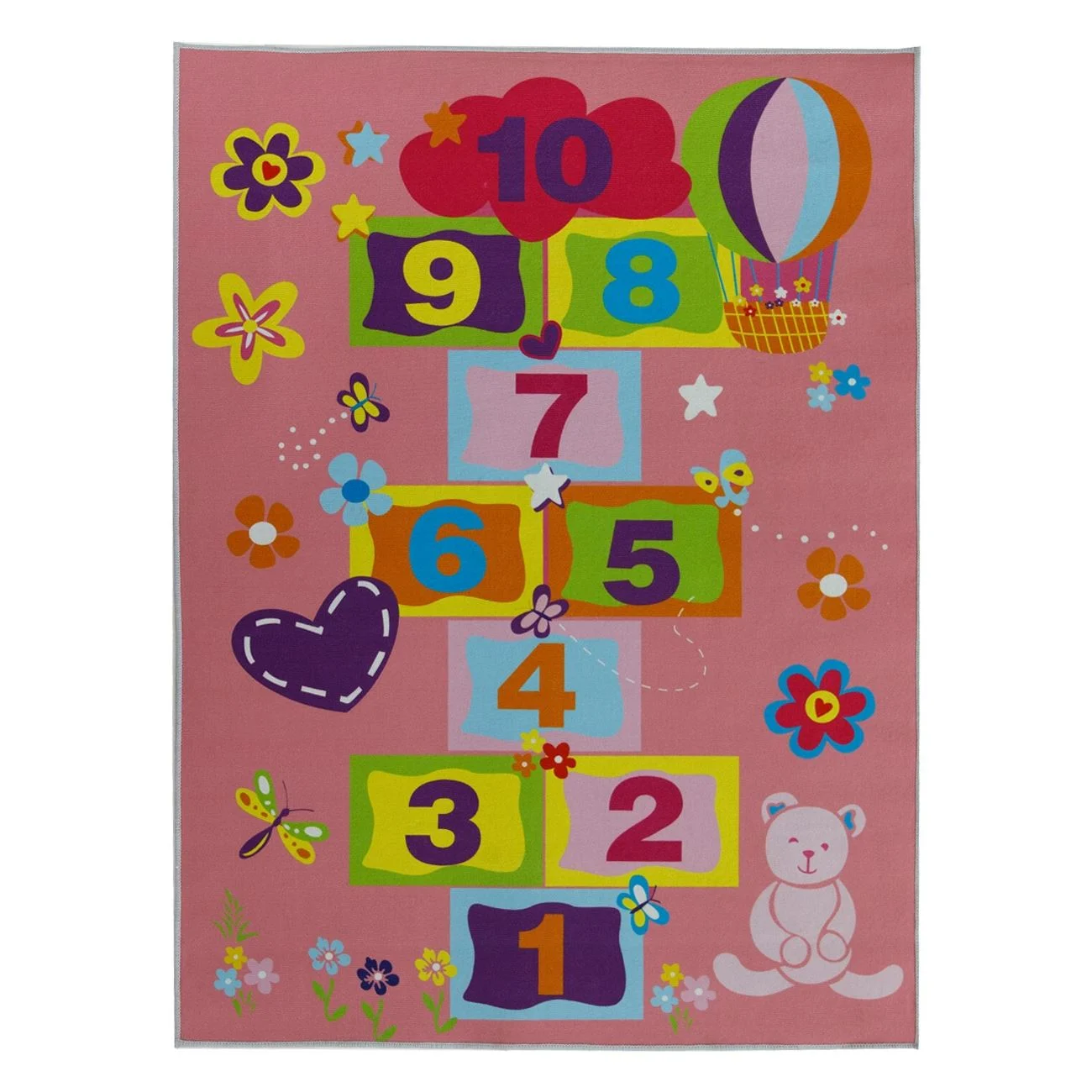 Covoras Decorativ Dreptunghiular Roz Joc Sotronul 120x90cm