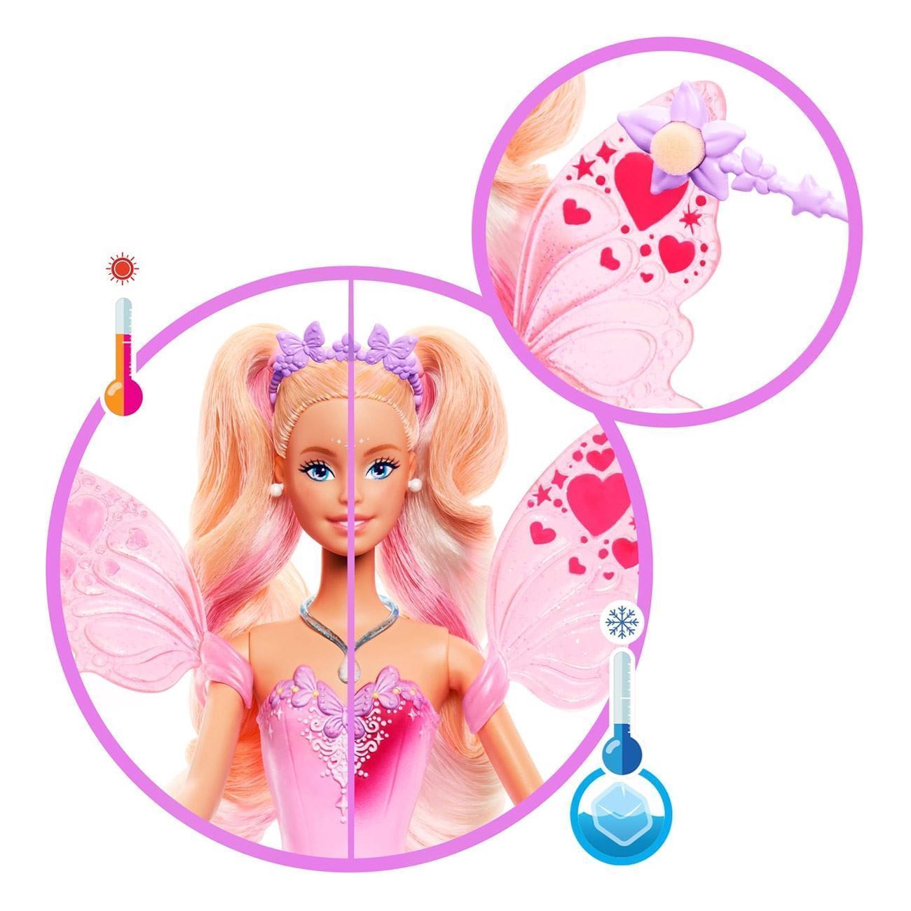Papusa Barbie Zana Transformare Magica - Mattel - poza 5