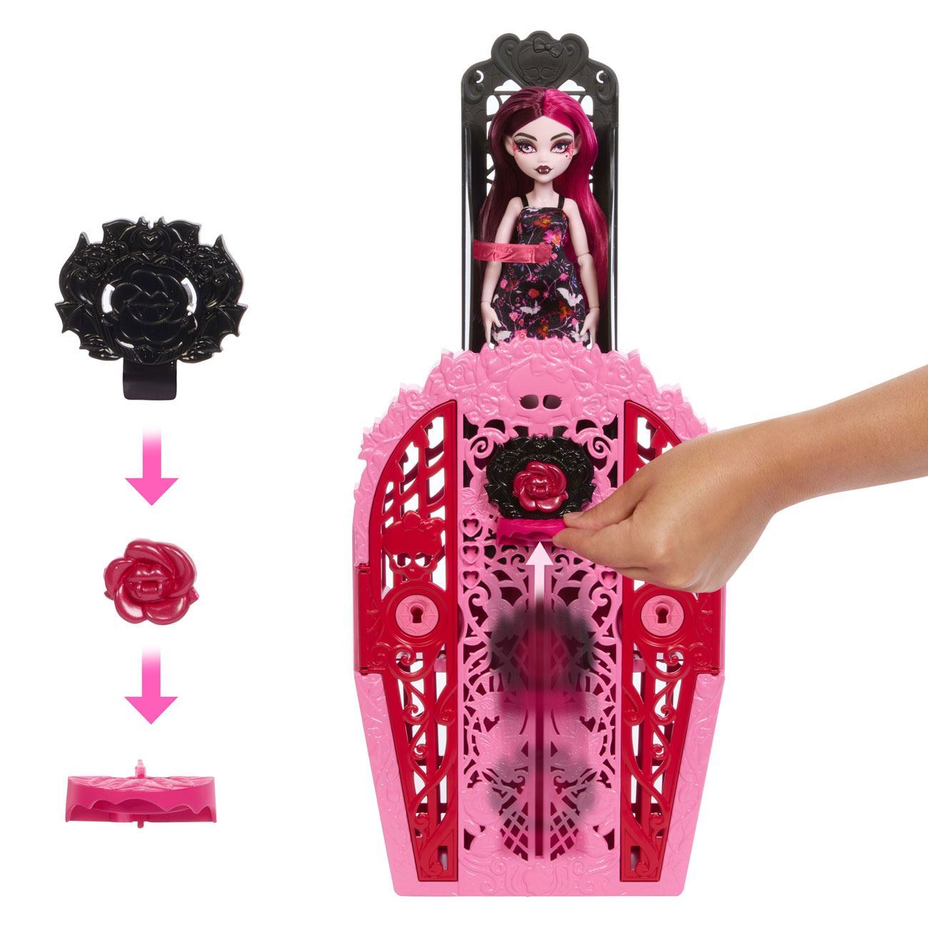 Moster High Draculaura Midnight Gar - Mattel - poza 4