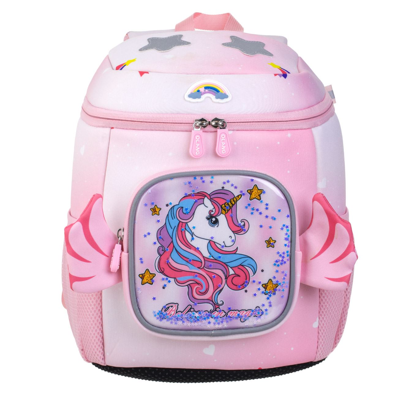 Ghiozdan Gradinita Roz cu Model Unicorn