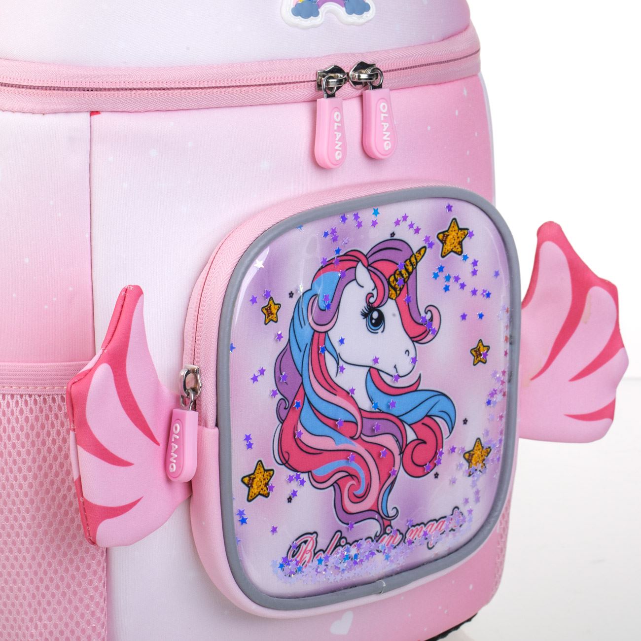 Ghiozdan Gradinita Roz cu Model Unicorn - poza 4