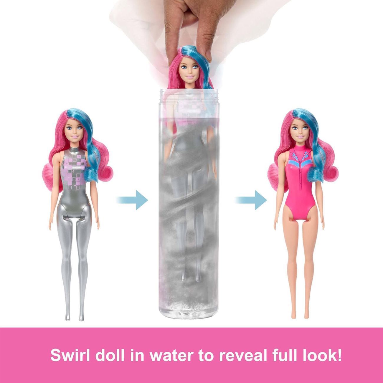 Papusa Barbie Colour Reveal Disco Star - Mattel - poza 2
