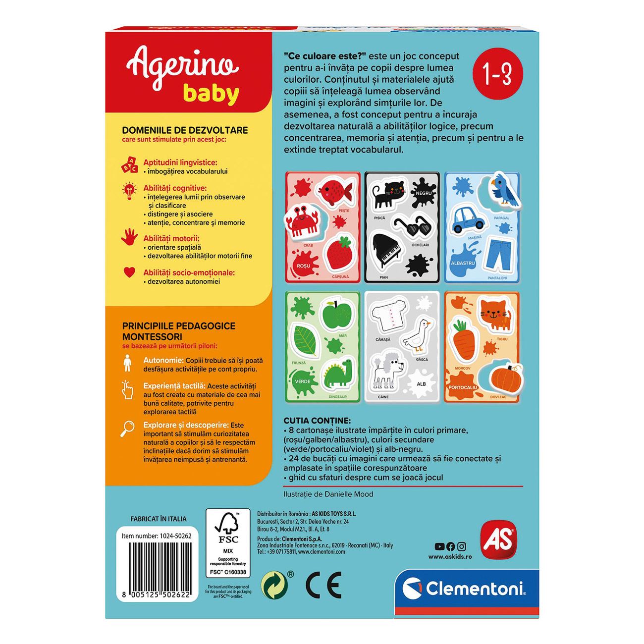 Joc Educativ ”Ce Culoare Este?” Agerino Baby Montessori - AS - poza 4