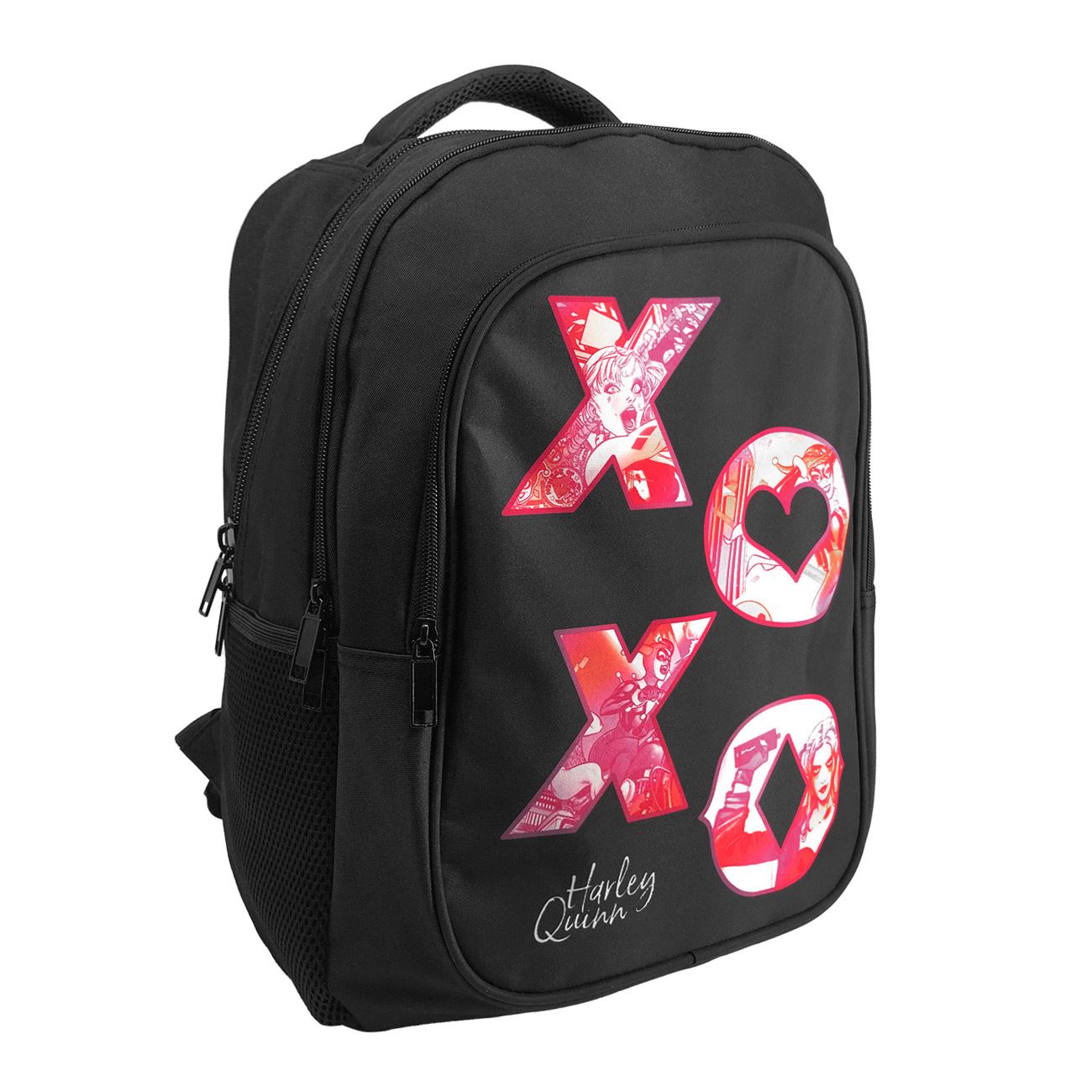 Ghiozdan 2 in 1 Negru Roz Compart Harley Quinn - 32x18x43cm - poza 2