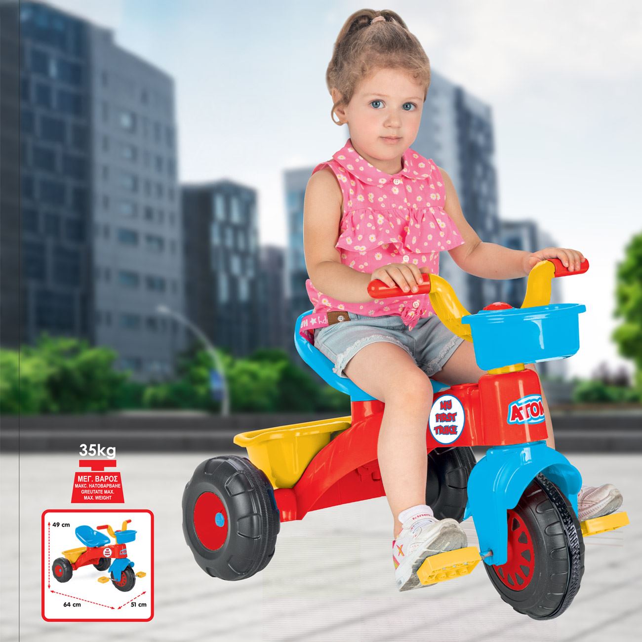Tricicleta cu Cos pentru Copii - poza 2