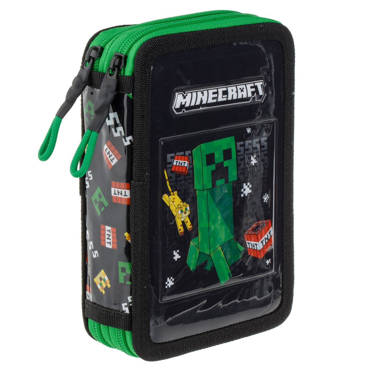 Penar Echipat Dublu Negru Verde 3D Minecraft 12.5x4x19.5cm