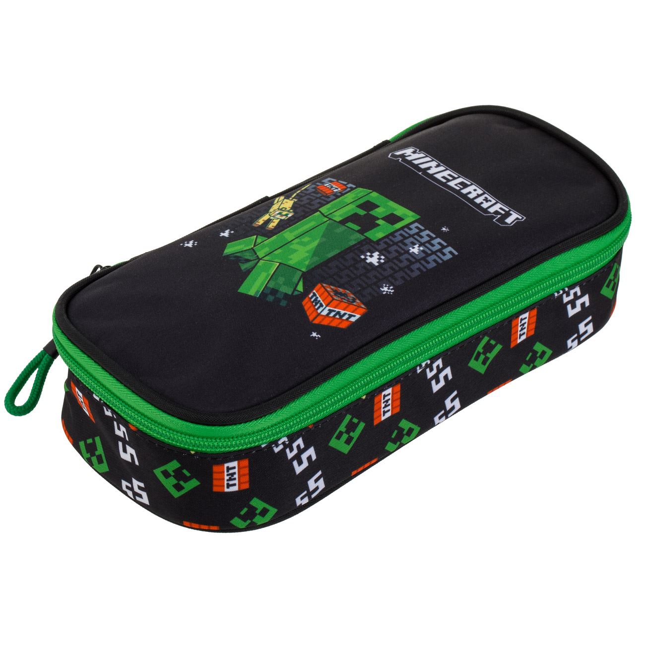 Penar Oval Negru Verde Minecraft 23x5x10cm