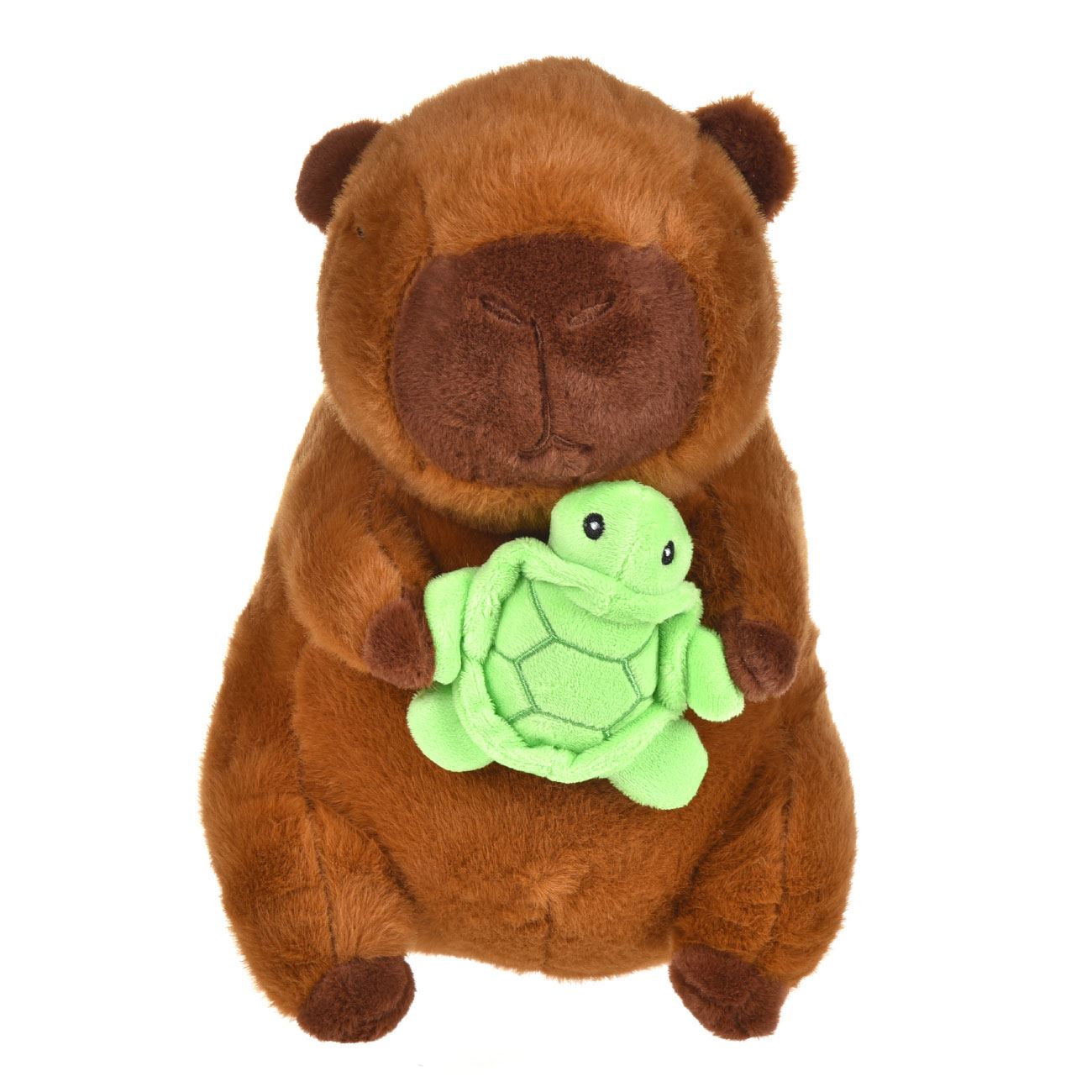 Jucarie de Plus Capybara cu Broasca Testoasa 27x17x30cm - poza 2