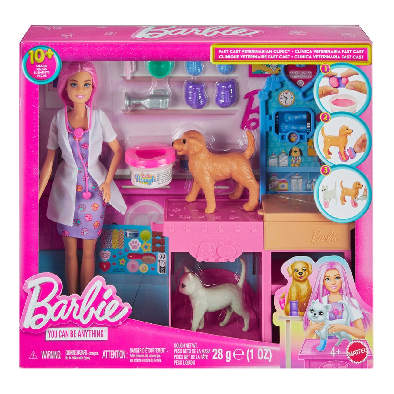 Papusa Barbie Cabinet Veterinar - Mattel - poza 4