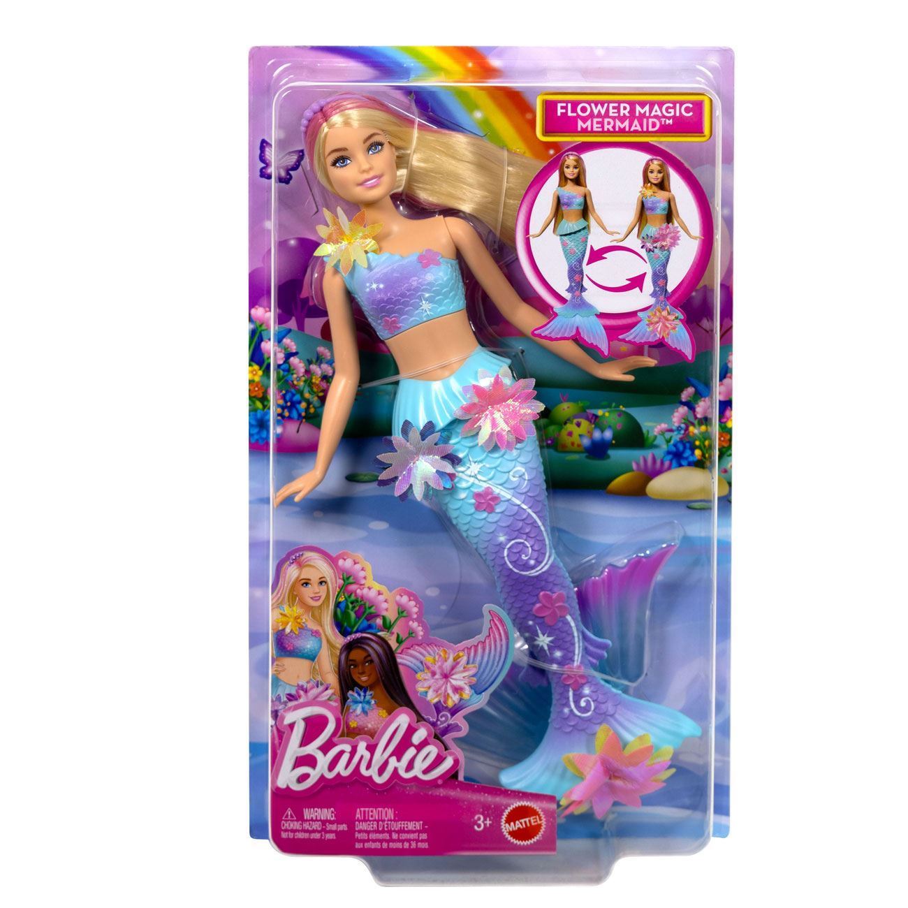 Papusa Barbie Sirena Blooming Magic - Mattel - poza 2