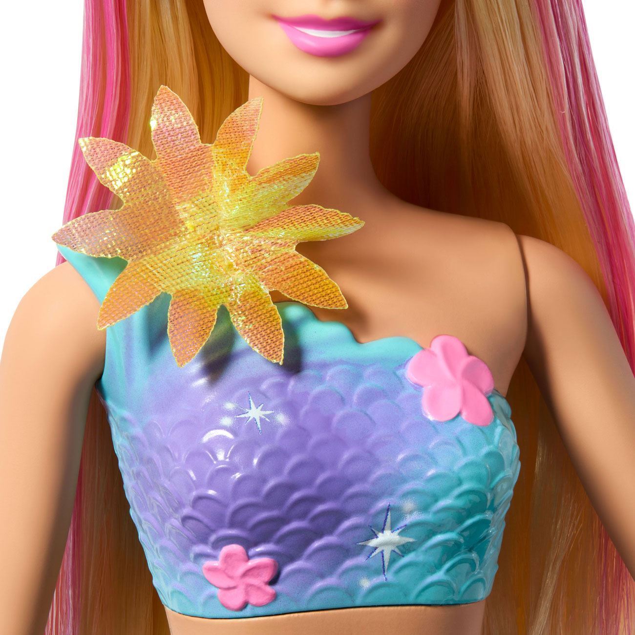Papusa Barbie Sirena Blooming Magic - Mattel - poza 5