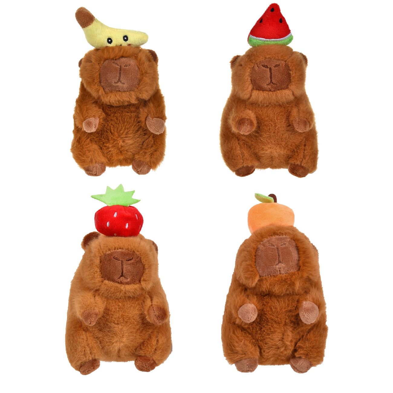 Jucarie de Plus Capybara cu Fructe Diverse 10x10x20cm - poza 2