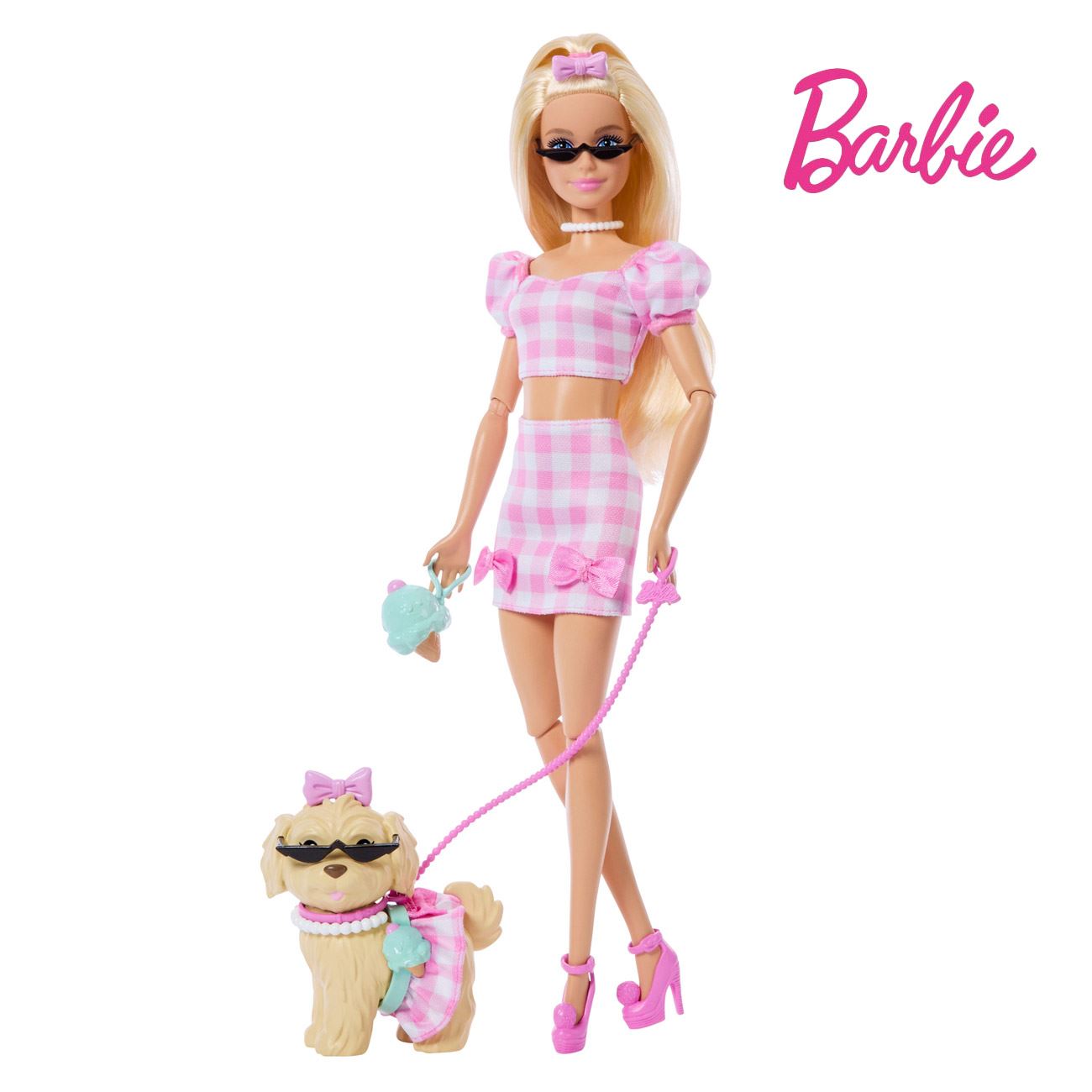 Papusa Barbie cu Caine & Tinute Asortate - Mattel