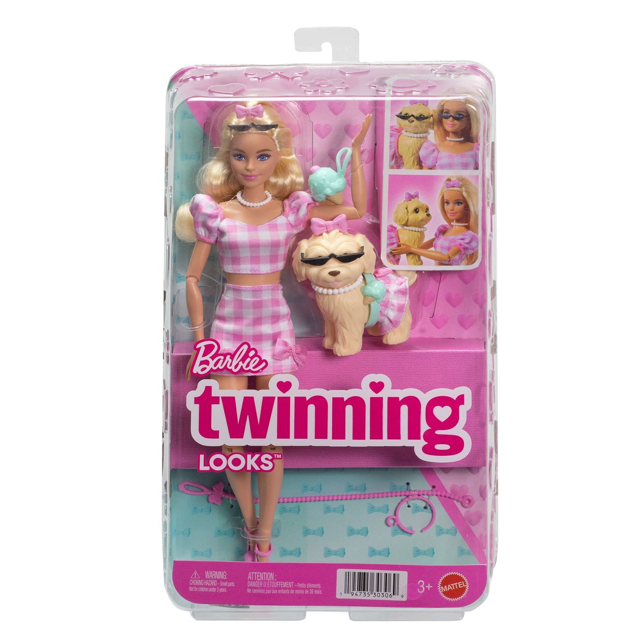 Papusa Barbie cu Caine & Tinute Asortate - Mattel - poza 2