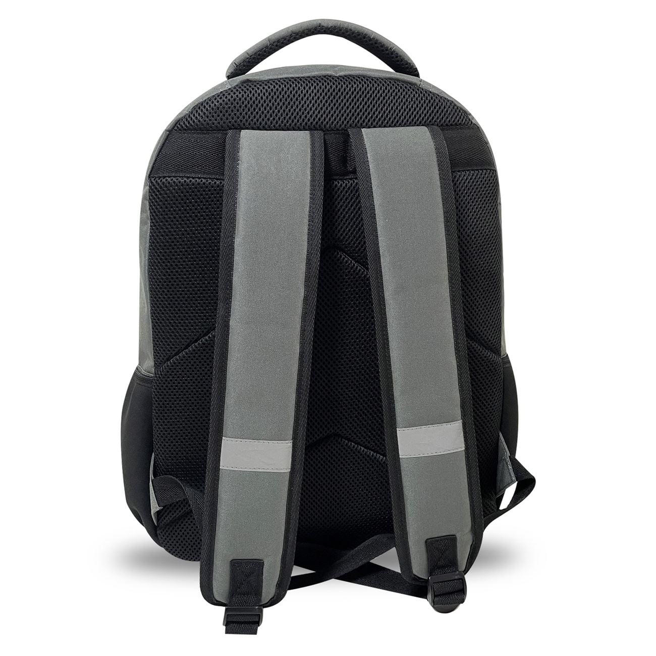 Ghiozdan Negru Dublu cu Element Metalic Logo 30x18x44cm - Benetton - poza 2