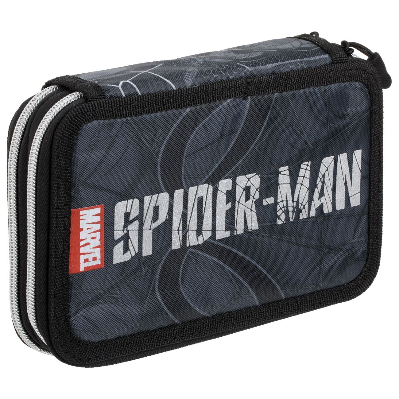 Penar Echipat Dublu Negru Gri cu Model Spiderman 19.5x4.5x12.5cm
