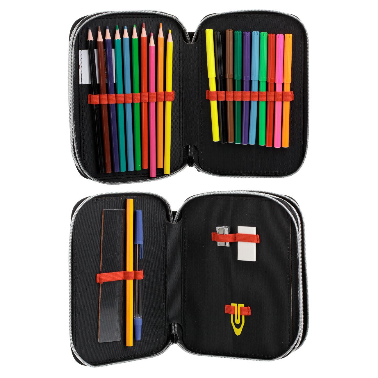 Penar Echipat Dublu Negru Gri cu Model Spiderman 19.5x4.5x12.5cm - poza 2